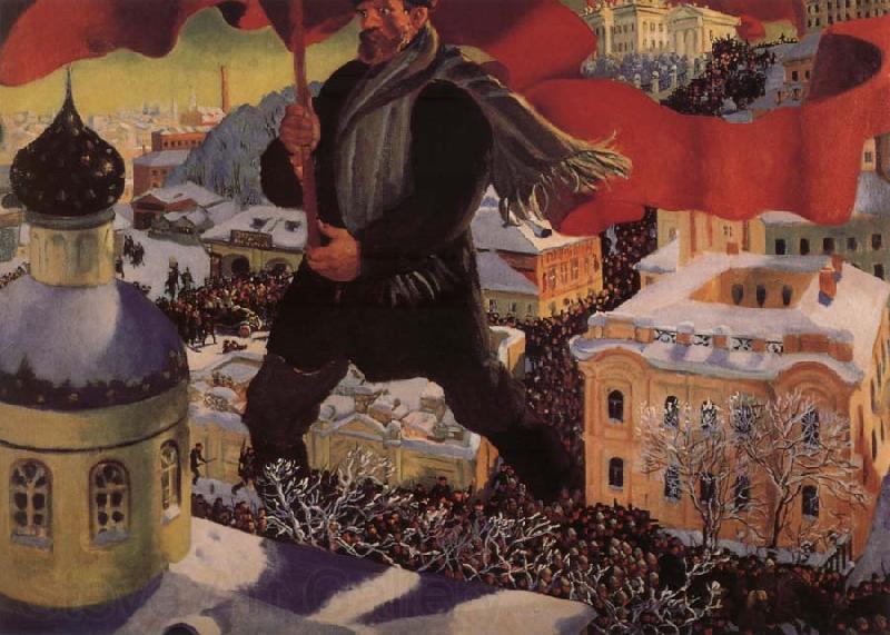 Boris Kustodiev A Bolshevik France oil painting art